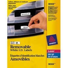 Removable I.D. labels 1-3 / 4 x 1 / 2" (800)