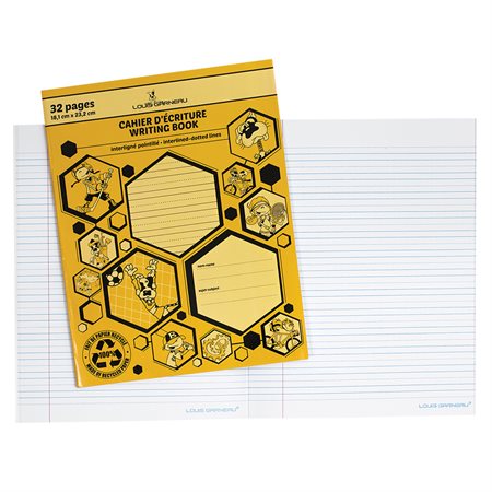 Louis Garneau® Interligned and Dotted Lines Writing Book yellow