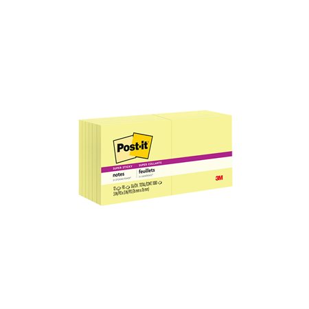 Post-it® Super Sticky Notes 12 pads 3 x 3 in.