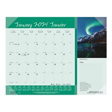 Monthly Desk Pad Calendar (2025) Canadian provinces