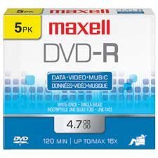 16x Writable DVD-R Disk With jewel case pkg 5