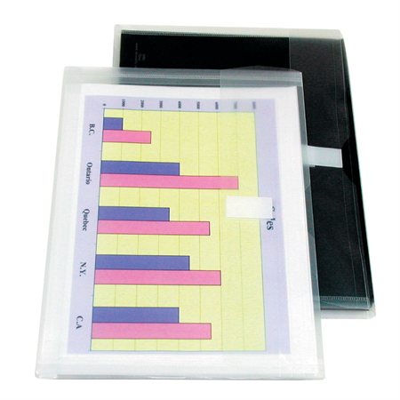 Enveloppe transparente expansible Attache velcro. lettre