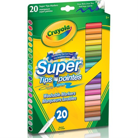 Super Tips Colouring Markers pkg 20