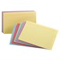 Coloured Assorted Ruled Index Cards 3 x 5"