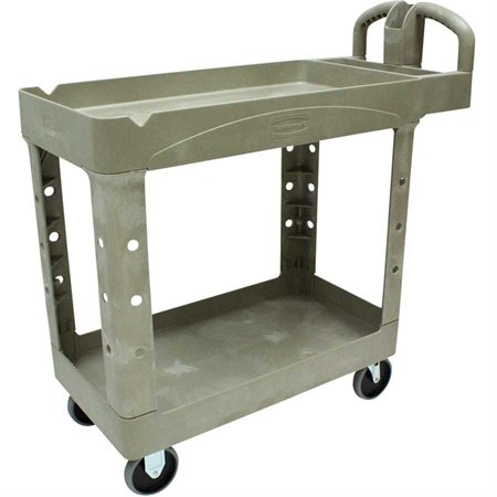Mobile Utility Cart with Handle 39 x 17.88 x 33.25 in beige