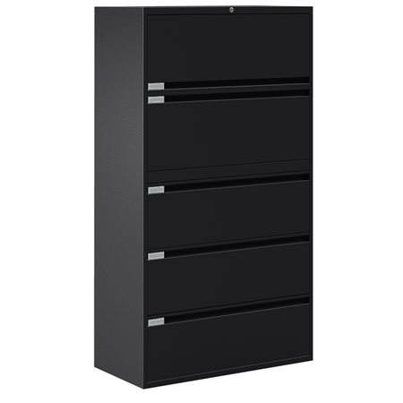 Fileworks® 9300 Plus Lateral Filing Cabinets 5 drawers black