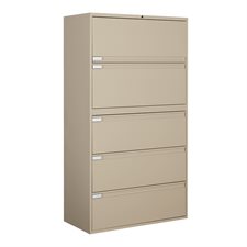 Fileworks® 9300 Plus Lateral Filing Cabinets 5 drawers beige