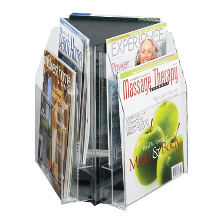 Rotating Literature Display 6 magazine compartments - 15 x 15 x 14-5 / 8"H.