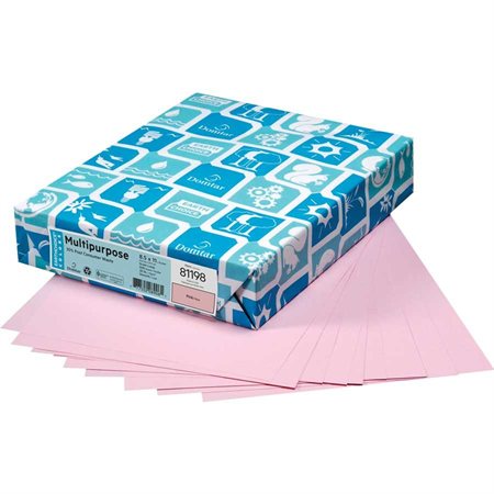 Lettermark® Multipurpose Coloured Paper 8-1 / 2 x 11". Package of 500. pink