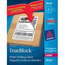 White Rectangle Labels Box of 100 sheets 5-1/2 x 8-1/2" (200)