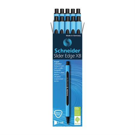 Slider Edge Ballpoint Pens Broad, box of 10 black