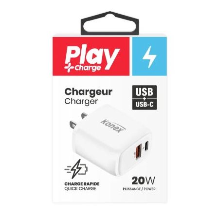 WALL CHARGER USB + USB-C