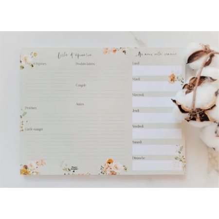 MEAL PLANNER XXL - SAGE AND FLOWERS