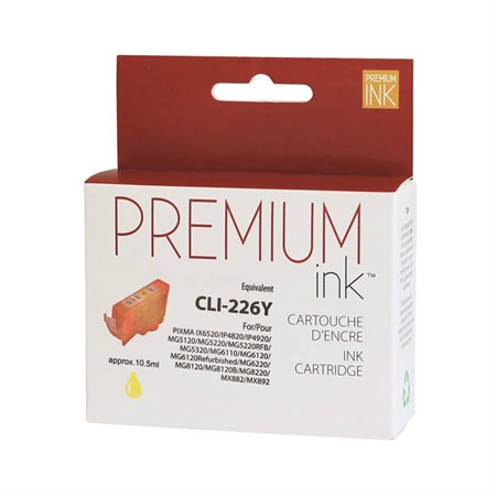 Premium InkJet Cartridge (Alternative to Canon CLI-226) yellow