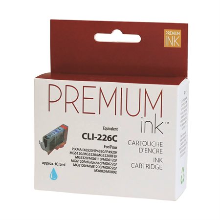 Premium InkJet Cartridge (Alternative to Canon CLI-226) cyan