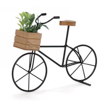 SMALL METAL BICYCLE WITH PLANT