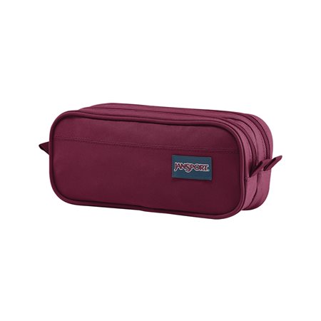 Dual Zippered pencil Case red