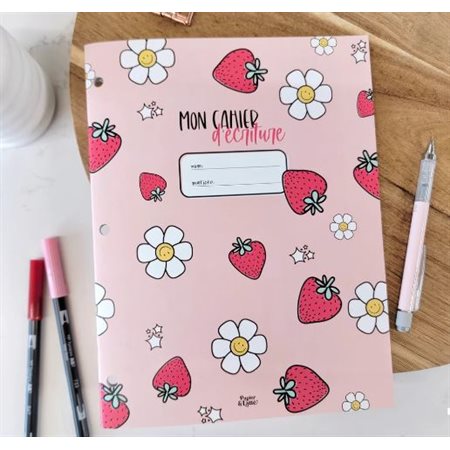 LINED WRITING NOTEBOOK - STRAWBERRY