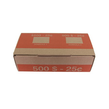 Box for coin tubes Pack of 50 25 ¢
