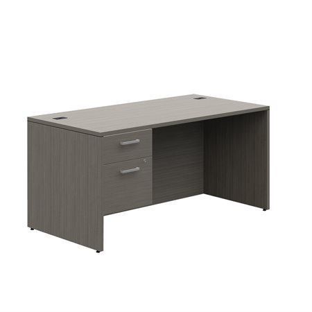 Bureau à caisson simple Ionic MLP111 acajou