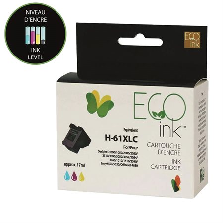 Remanufactured High Yield Ink Jet Cartridge (Alternative to HP 61XL) color