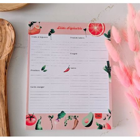 LARGE NOTEPAD - GROCERY LIST - BRIGHT