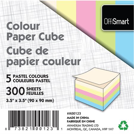 Colour Paper Cube pastel