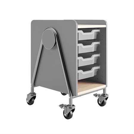 Whiffle Storage Cart - 4 Shelves 16-1 / 2 x 19-3 / 4 x 27-1 / 4 in. H grey
