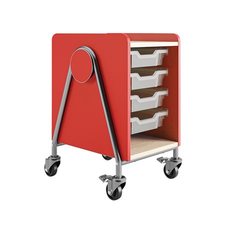 Whiffle Storage Cart - 4 Shelves 16-1 / 2 x 19-3 / 4 x 27-1 / 4 in. H red