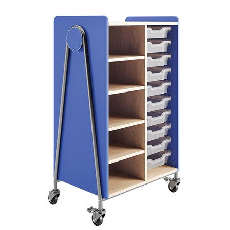 Whiffle Storage Cart - 4 Shelves and 10 Trays blue