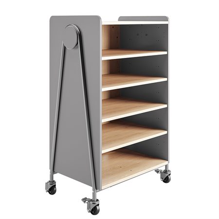 Whiffle Storage Cart - 4 Shelves 30 x 19-3 / 4 x 48 in. H grey