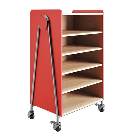 Whiffle Storage Cart - 4 Shelves 30 x 19-3 / 4 x 48 in. H red