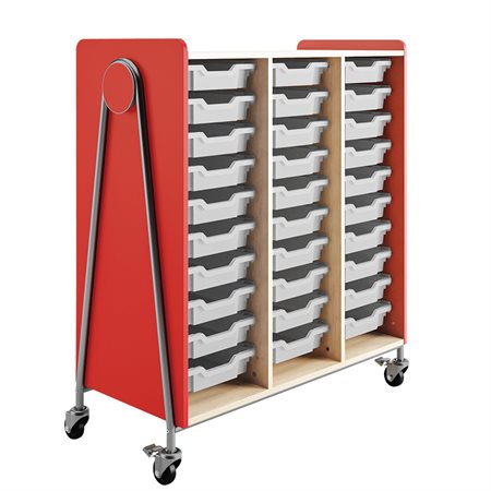 Whiffle Storage Cart - 30 Trays red