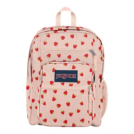 Big Student Backpack Without dedicated laptop compartment Strawberries