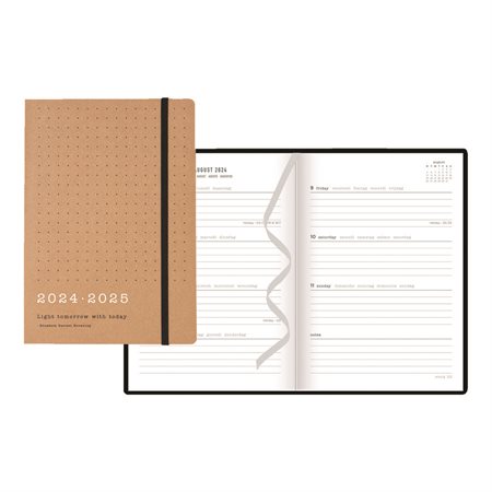 Agenda académique hebdomadaire (2023-2024) brun