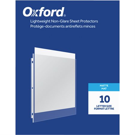 Lightweight Non-Glare Sheet Protectors package of 10