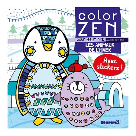 Color Zen: Les animaux de l'hiver