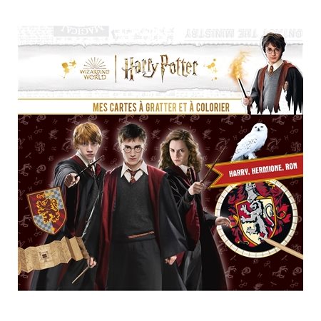 Harry Potter : Harry, Hermione, Ron : mes cartes à gratter et à colorier