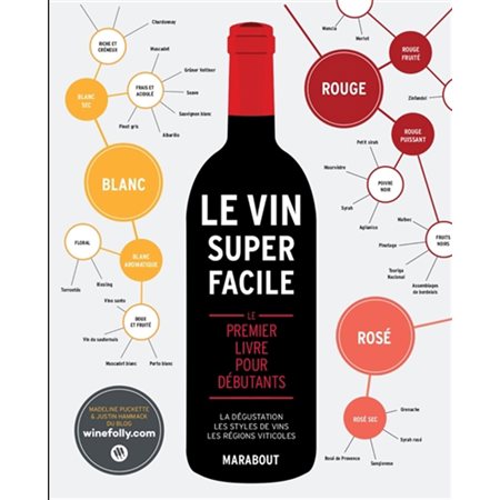 Le vin super facile : le premier livre pour débutants : la dégustation, les styles de vins, les régions viticoles