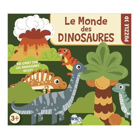 Coffret puzzle 3D : Le monde des dinosaures