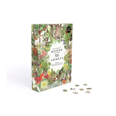 Découvrir le monde à travers 50 arbres : puzzle